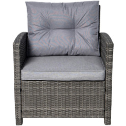 RayGar Vinci 4 Seater Rattan Garden Lounge Set - Grey - Wilko - thumbnail 5