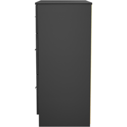 Crowndale Avon 3 Drawer Matt Black Deep Chest of Drawers Ready Assembled - Black Matt - Wilko - thumbnail 4