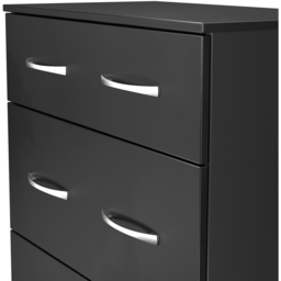 Crowndale Avon 3 Drawer Matt Black Deep Chest of Drawers Ready Assembled - Black Matt - Wilko - thumbnail 6