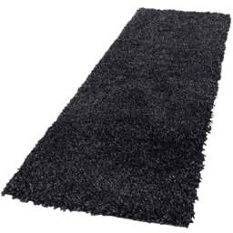 Desire Rugs Oxford Anthracite Plain Shaggy Runner Rug 60 x 220cm - Wilko - thumbnail 1
