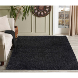 Desire Rugs Oxford Anthracite Plain Shaggy Runner Rug 60 x 220cm - Wilko - thumbnail 6