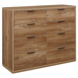 Stockwell 8 Drawer Brown Merchant Chest of Drawers - Birlea - Wilko - thumbnail 3