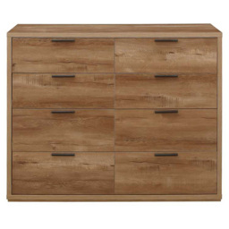 Stockwell 8 Drawer Brown Merchant Chest of Drawers - Birlea - Wilko - thumbnail 4