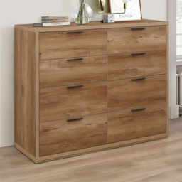 Stockwell 8 Drawer Brown Merchant Chest of Drawers - Birlea - Wilko - thumbnail 1
