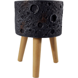 Botanik Lunar Black Planter 35 x 24cm - Size: 35 x 24 x 24cm - Grey - Wilko
