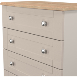 Crowndale Sussex 4 Drawer Kashmir Ash and Bardolino Oak Chest of Drawers Ready Assembled - Kashmir Ash & Bardolino Oak - Wilko - thumbnail 7