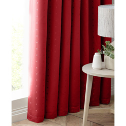 Alan Symonds Madison Red Ring Top Curtain 229 x 229cm - Size: W 229 x D 229cm - Wilko - thumbnail 4