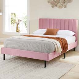 Aspire Furniture Rosella Super King Size Pink Plush Velvet Bed Frame - Aspire Beds - Wilko