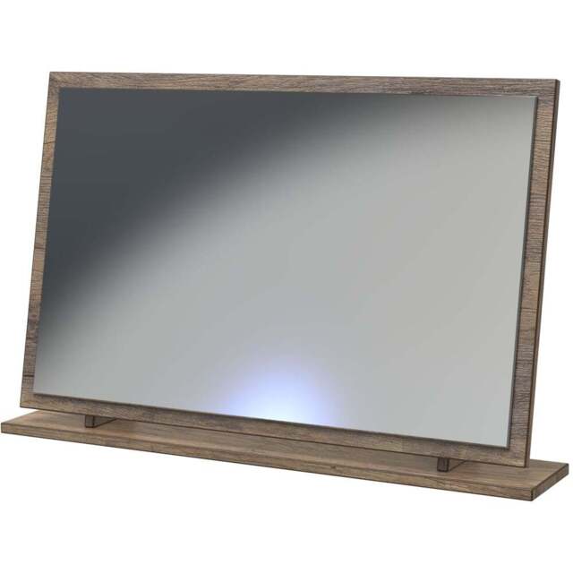 Crowndale Las Vegas Vintage Oak Large Mirror Ready Assembled - Size: 75 x 49cm - Brown - Wilko - image 1