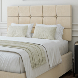 Bedmaster Double Cream Naples Velvet Divan Base with Pearl Headboard - Wilko - thumbnail 3