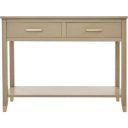 Palazzi 2 Drawer Clay Console Table - Size: 35 x 105 x  80cm - Cream - Wilko - thumbnail 4