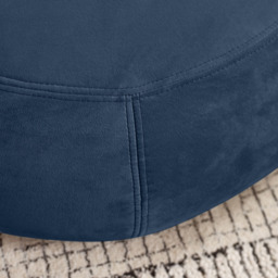 Furniturebox Otto Midnight Blue Velvet Footstool - Wilko - thumbnail 6