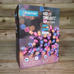 Premier TimeLights 400 Rainbow LED Multi-Function Green String Light 40m - Size: 4 x 4000 x 4cm - Multi Coloured - Wilko - thumbnail 4
