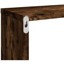 vidaXL 80 x 15 x 26.5cm Smoked Oak Wooden Wall Shelf 2 Pack - Size: 26.5 x 80 x 15cm - Brown - Wilko - thumbnail 7