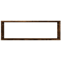 vidaXL 80 x 15 x 26.5cm Smoked Oak Wooden Wall Shelf 2 Pack - Size: 26.5 x 80 x 15cm - Brown - Wilko - thumbnail 6