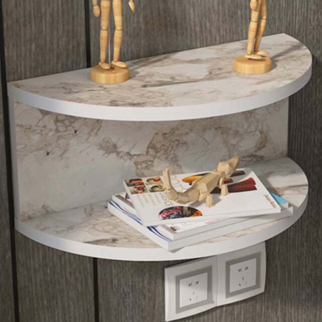 Decorotika Bella Single Shelf Ephesus Floating Bedside Table - Grey - Wilko - image 1