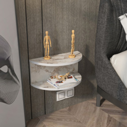Decorotika Bella Single Shelf Ephesus Floating Bedside Table - Grey - Wilko - thumbnail 7