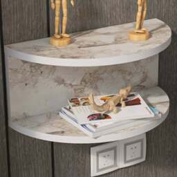 Decorotika Bella Single Shelf Ephesus Floating Bedside Table - Grey - Wilko - thumbnail 1