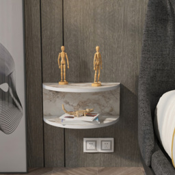 Decorotika Bella Single Shelf Ephesus Floating Bedside Table - Grey - Wilko - thumbnail 5