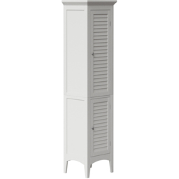 Teamson Home Glancy 2 Door White Wooden Tall Tower Storage Cabinet - Size: 160.0 x 33.0 x 38.1cm - Wilko - thumbnail 4