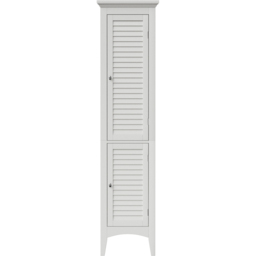 Teamson Home Glancy 2 Door White Wooden Tall Tower Storage Cabinet - Size: 160.0 x 33.0 x 38.1cm - Wilko - thumbnail 3