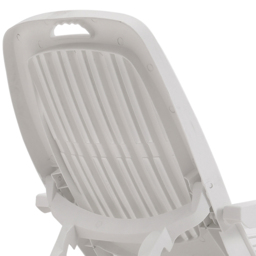 Living and Home White Adjustable Folding Lounge Recliner Chair with Wheels and Storage Box - Size: 41.5 x 73.5 x 193cm - Wilko - thumbnail 7