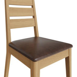 FWStyle Taberno Set of 2 Oak Dining Chairs - Brown - Wilko - thumbnail 4