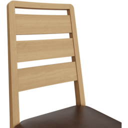 FWStyle Taberno Set of 2 Oak Dining Chairs - Brown - Wilko - thumbnail 5