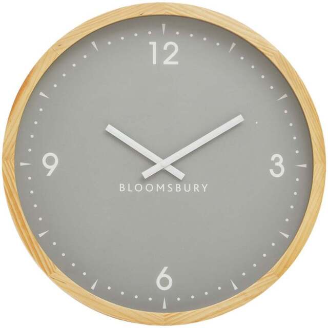 Premier Housewares Vitus Grey Round Wall Clock 50cm - Size: 50 x 5 x 50cm - Wilko - image 1