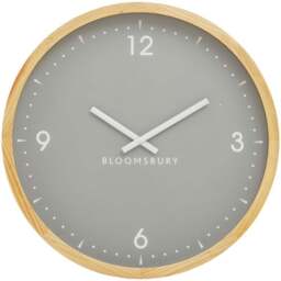 Premier Housewares Vitus Grey Round Wall Clock 50cm - Size: 50 x 5 x 50cm - Wilko - thumbnail 1
