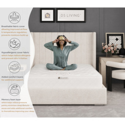 DS Living Glacier Bliss Small Double Gel Enhanced Bonnell Spring Mattress - White - Wilko - thumbnail 7