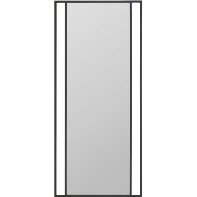 MirrorOutlet The Genestra Black Modern Wall and Leaner Garden Mirror 180 x 80cm - Size: 180 x 80 x 3cm - Wilko - image 1