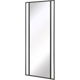 MirrorOutlet The Genestra Black Modern Wall and Leaner Garden Mirror 180 x 80cm - Size: 180 x 80 x 3cm - Wilko - thumbnail 4
