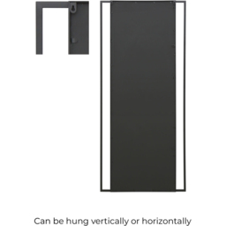MirrorOutlet The Genestra Black Modern Wall and Leaner Garden Mirror 180 x 80cm - Size: 180 x 80 x 3cm - Wilko - thumbnail 5