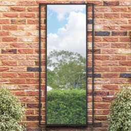 MirrorOutlet The Genestra Black Modern Wall and Leaner Garden Mirror 180 x 80cm - Size: 180 x 80 x 3cm - Wilko - thumbnail 3