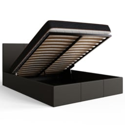 GFW Small Double Grey Hopsack Fabric End Lift Ottoman Bed with Memory Pocket Spring Mattress - Wilko - thumbnail 6
