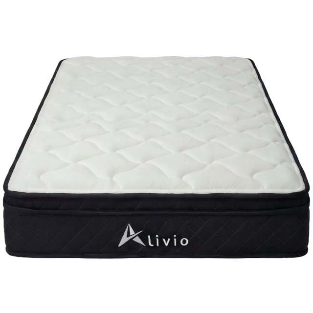 Alivio Single White and Black Breathable Knitted Microfiber Mattress with 7-Zone Support - Wilko - image 1
