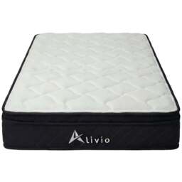Alivio Single White and Black Breathable Knitted Microfiber Mattress with 7-Zone Support - Wilko - thumbnail 1