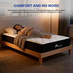 Alivio Single White and Black Breathable Knitted Microfiber Mattress with 7-Zone Support - Wilko - thumbnail 5