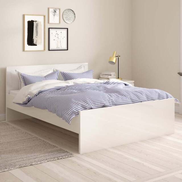 Florence Double White High Gloss Bed Frame - Furniture to Go - Wilko - image 1
