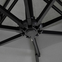 Living and Home Double Top Dark Grey Solar Light Cantilever Parasol with Round Base 3m - Wilko - thumbnail 7