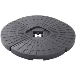 Living and Home Double Top Dark Grey Solar Light Cantilever Parasol with Round Base 3m - Wilko - thumbnail 5