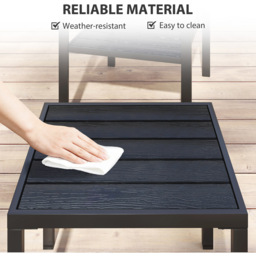 Outsunny 2 Seater Black Garden Bistro Set - Size: 76.5 x 71 x 55.5cm - Wilko - thumbnail 7