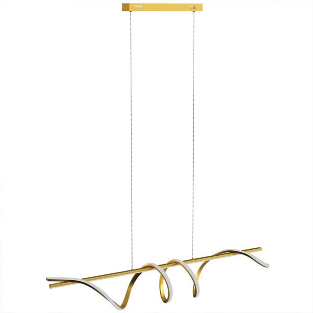 Portland Gold Tone LED Pendant Light - Size: 155 x 20 x 120cm - Wilko - image 1