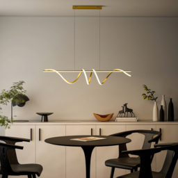 Portland Gold Tone LED Pendant Light - Size: 155 x 20 x 120cm - Wilko - thumbnail 3
