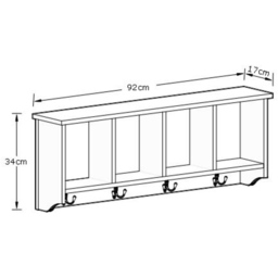 GFW Kempton Grey Wall Mounted Storage Shelves - Size: 17 x 92 x 34cm - Wilko - thumbnail 7