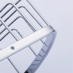 Nes Home 2 Shelf Chrome Wired Corner Shower Caddy - Size: 31 x 25 x 25cm - Silver - Wilko - thumbnail 3