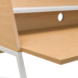 Julian Bowen Palmer Single Shelf Desk Oak Effect - Size: 89 x 120 x 62cm - White - Wilko - thumbnail 6
