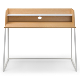 Julian Bowen Palmer Single Shelf Desk Oak Effect - Size: 89 x 120 x 62cm - White - Wilko - thumbnail 5