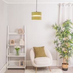 ValueLights Sophia 2-Tier Olive Green and White Small Ceiling Light Shade 2 Pack - Size: 19 x 26 x 26cm - Wilko - thumbnail 5